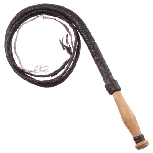 Tough 1 Swivel Handle Hand Braided Bull Whip, Assorted Leather, 6' - Image 4