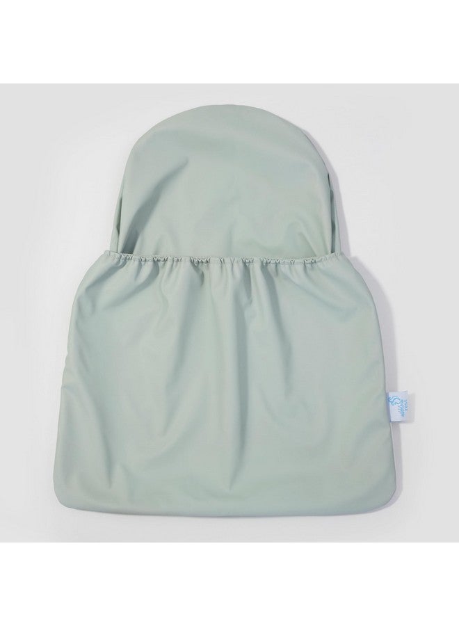 Nibble and Rest Highchair Handy Pocket Pouch, Compatible with IKEA Antilop Highchair, High Chair Accessories, Wipeable and Waterproof Material, One Large Pouch with an Internal Zip Pocket-(Sage) - Image 2