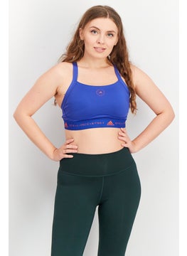 adidas By Stella McCartney Women Sportswear Fit Brand Logo Sports Bra, Blue  - Image 1