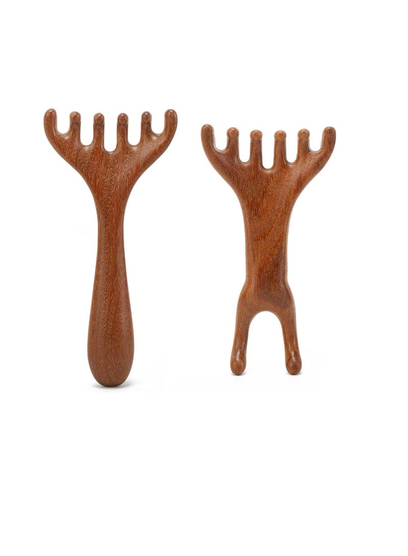 general Wooden Massage Comb, Therapy Comb for Feet, Head Massager for Scalp Relax, Sandalwood Massage Tool - 2 Pack - Image 1