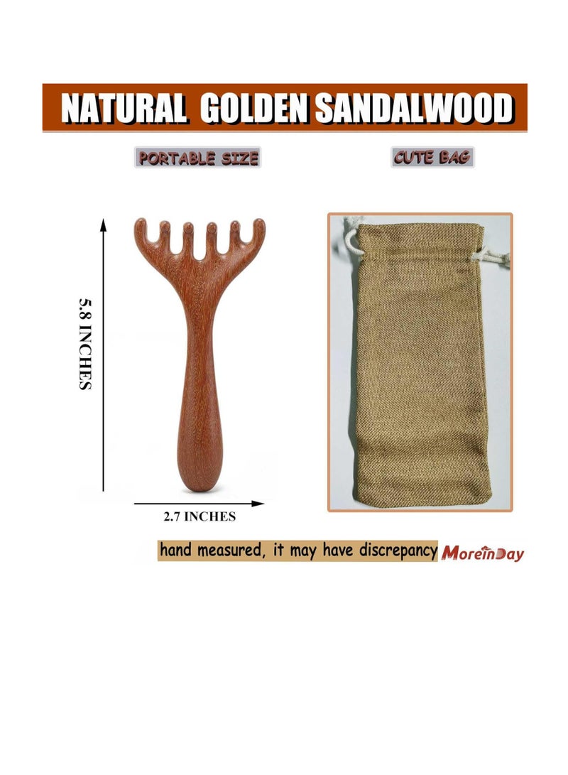 general Wooden Massage Comb, Therapy Comb for Feet, Head Massager for Scalp Relax, Sandalwood Massage Tool - 2 Pack - Image 2