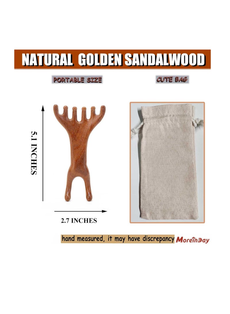 general Wooden Massage Comb, Therapy Comb for Feet, Head Massager for Scalp Relax, Sandalwood Massage Tool - 2 Pack - Image 3