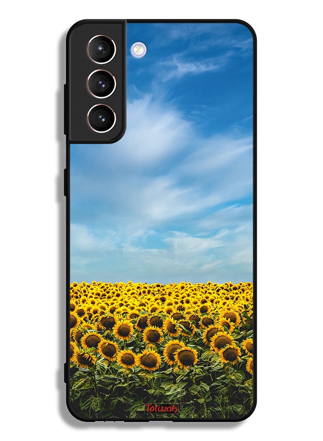 Tolwak Samsung Galaxy S21 Plus 5G Protective Case Cover Sunflowers Under The Sky - Image 3