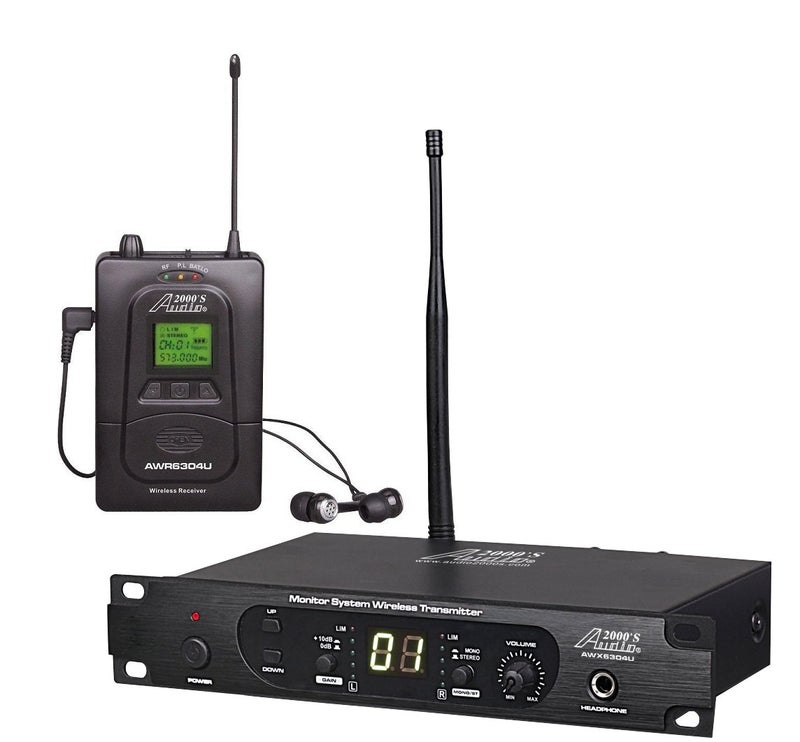 AUDIO 2000'S Audio2000'S AWM6304U 100 Selectable Frequency UHF In-Ear Monitor System - Image 1