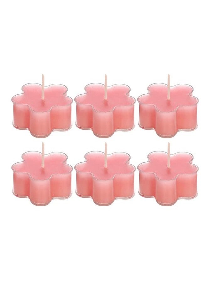 PROSPERRO LUMO by Parkash Candles Wax Tealight Scented Candles for Home Decor Living Room, Bedroom,Bathroom Set of 6, (Pink - Rose) - Image 5