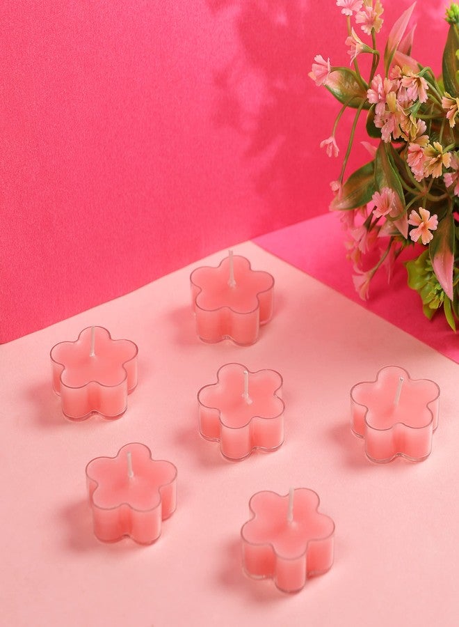 PROSPERRO LUMO by Parkash Candles Wax Tealight Scented Candles for Home Decor Living Room, Bedroom,Bathroom Set of 6, (Pink - Rose) - Image 4