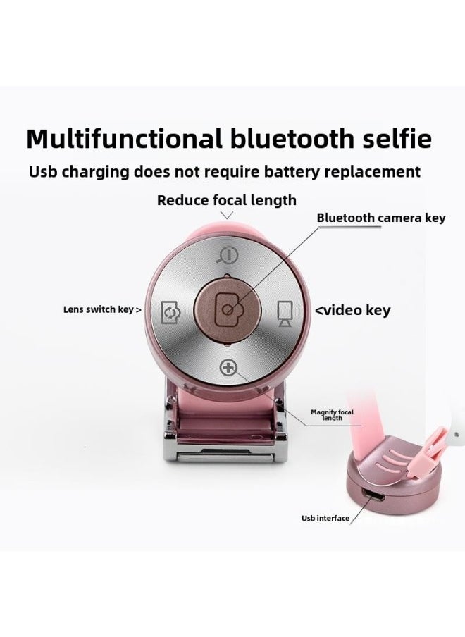 Mobile Phone Bluetooth Remote Control Self-timer Multi-function Rechargeable Self-timer Most Mobile Phone Universal Buttons To Shoot Video-Color:Local Gold [rechargeable Remote Control] - Image 3