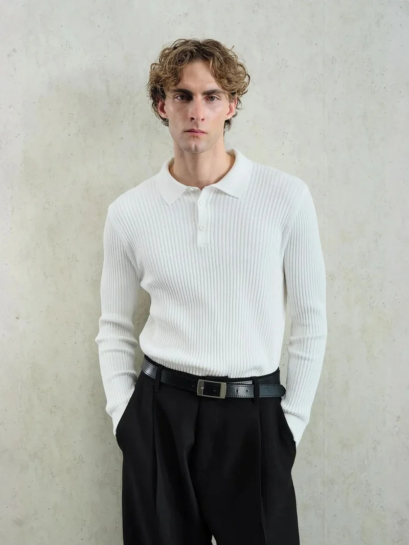 Giesto GIESTO Slim Fit Polo Neck T-Shirt