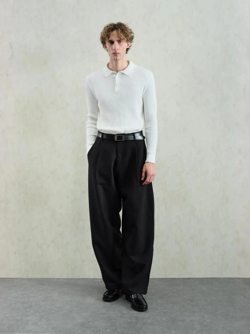 Giesto White GIESTO Slim Fit Polo Neck T-Shirt for Men | Best Price UAE