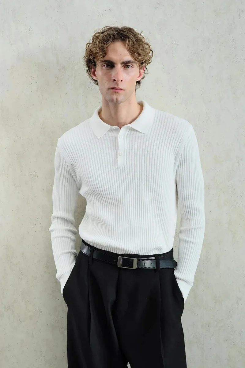 جيستو GIESTO Slim Fit Polo Neck T-Shirt