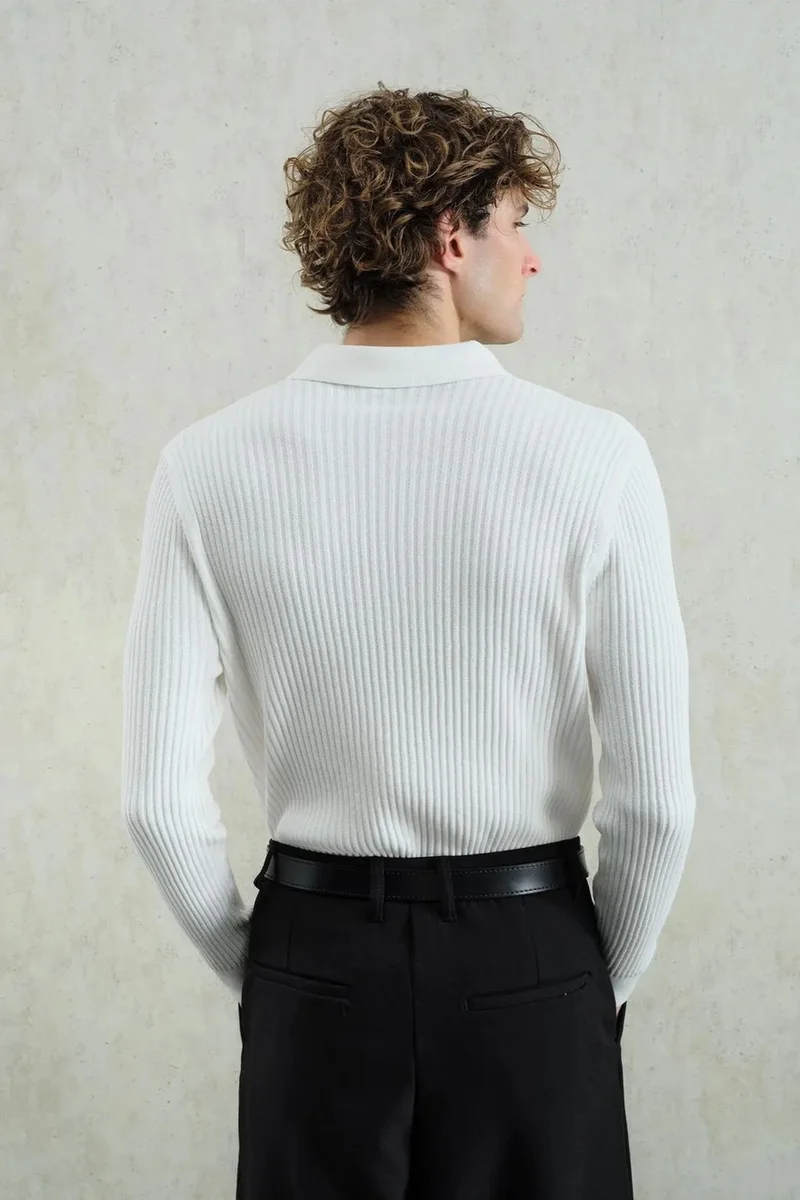 Giesto White GIESTO Slim Fit Polo Neck T-Shirt for Men | Best Price UAE