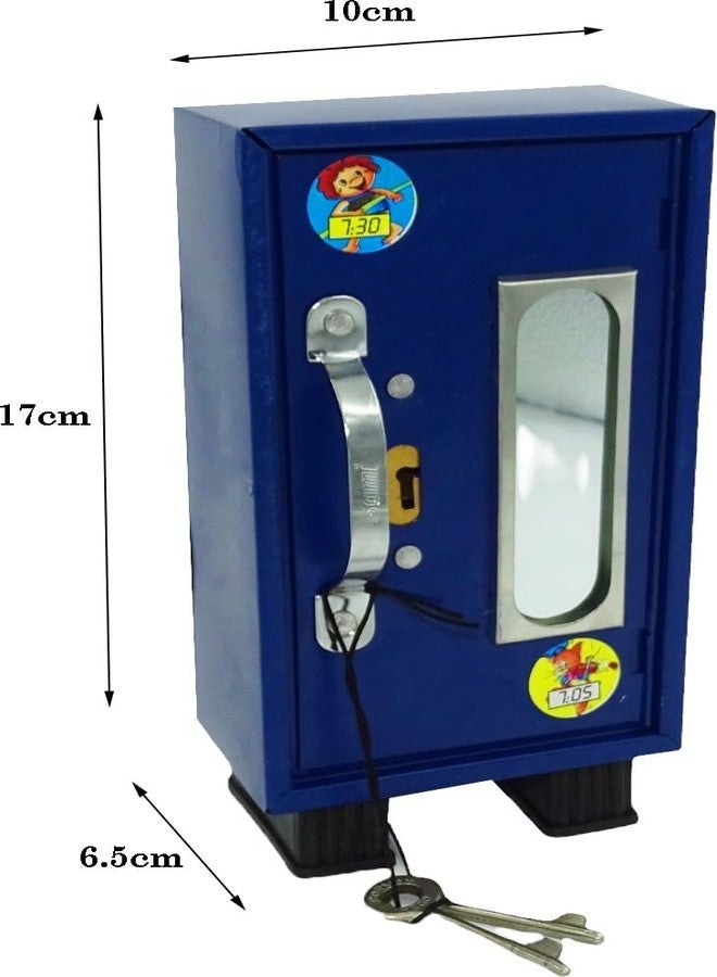 DISHVY® Piggy Bank Money Bank for Kids-Boys and Girls with Lock and Key-2 Compartment Coin Bank (Blue) - Image 3