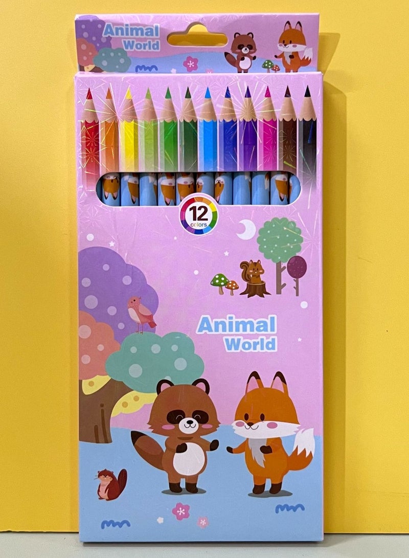 Generic 12 color pencil set color pen 12 color cartoon brush drawing stationery 