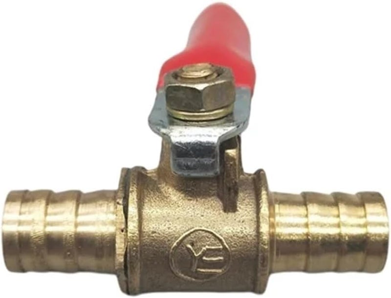 صمام كرة نحاسي 12 مم لإغلاق خطوط المياه والزيت والهواء والغاز ووقود خرطوم تركيب بارب - Image 3