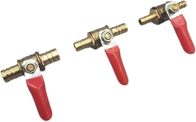 صمام كرة نحاسي 12 مم لإغلاق خطوط المياه والزيت والهواء والغاز ووقود خرطوم تركيب بارب - Image 4