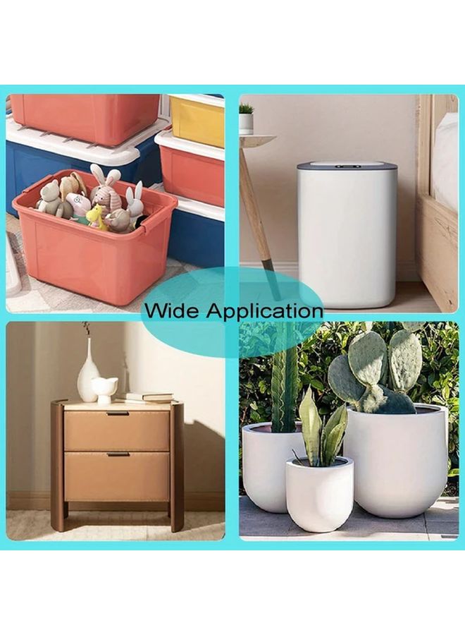 Transparent 4 Packs Self Adhesive Ball Caster Wheels 360 Rotating Sticky Swivel Pulley - Image 5