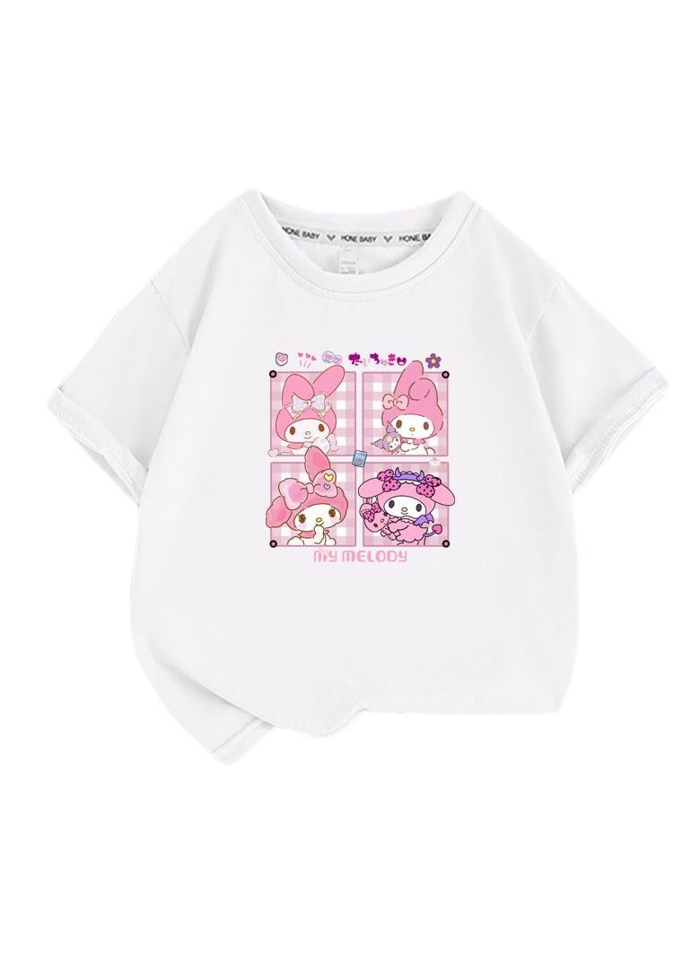 my melody Unisex Short Sleeve Stylish Top TShirt cotton Tee for Boys Girls Kid Children - Image 1
