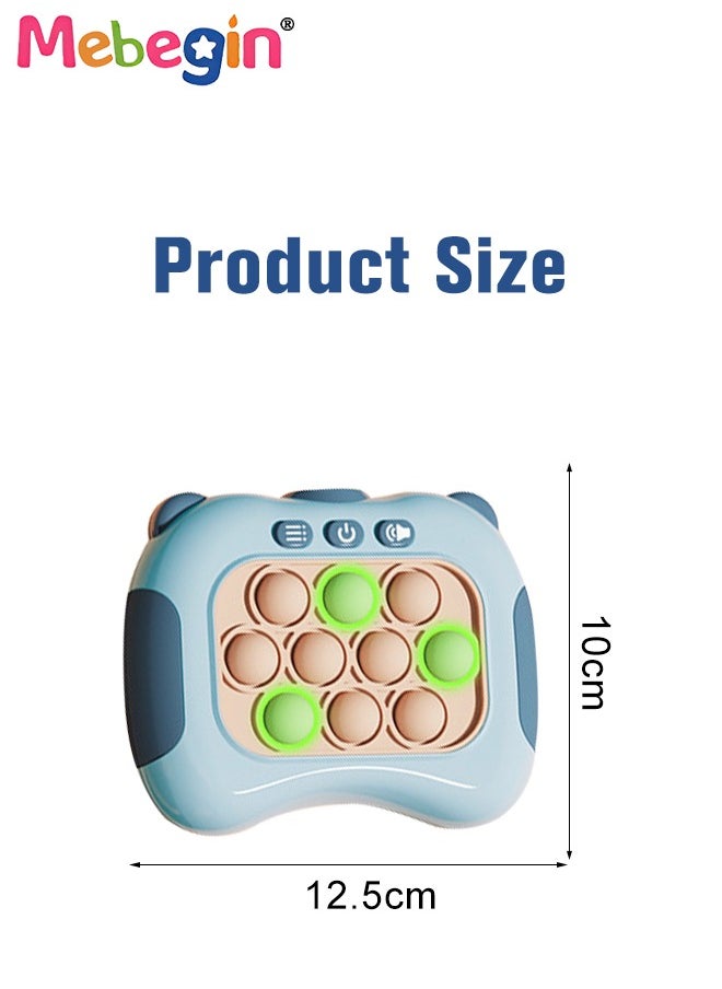 MEBEGIN - Quick Push Bubble Game with Lanyard and 4 Fun Game Modes, Rabbit-shaped Push Pop Game, Mini-Handheld Fast Speed Push Game Console with Light and Sound, Fun Electronic Push It Pop Fidget Toys, Creative Antistress Toy for Kids and Adults, 3 AAA Batteries(Not Included) - Image 1
