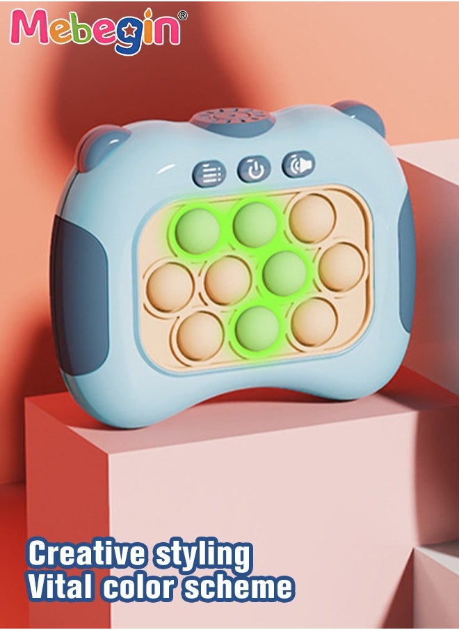 MEBEGIN - Quick Push Bubble Game with Lanyard and 4 Fun Game Modes, Rabbit-shaped Push Pop Game, Mini-Handheld Fast Speed Push Game Console with Light and Sound, Fun Electronic Push It Pop Fidget Toys, Creative Antistress Toy for Kids and Adults, 3 AAA Batteries(Not Included) - Image 1