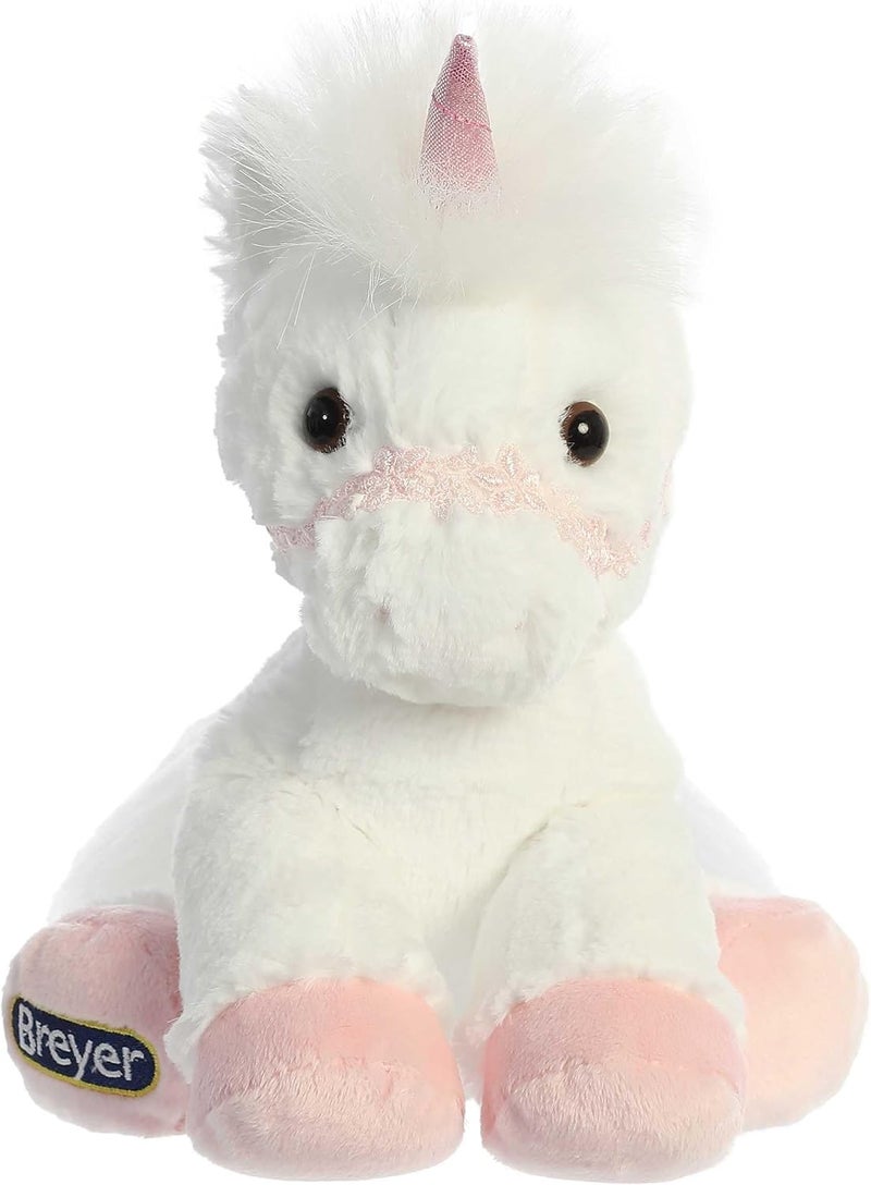 Breyer Aurora Exquisite Unicorn Stuffed Animal  Realistic Detailing  Imaginative Play  Pink and White 11 Inches - Image 2