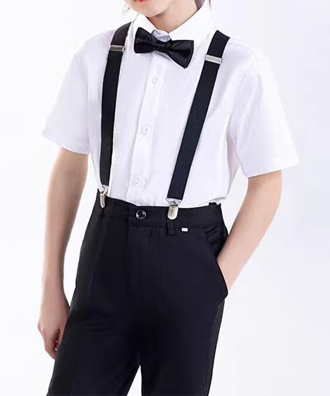 Mealah Classic Kids-Adjustable-Suspenders-Bowtie Set - Black Suspenders & Bow Tie Set for Boys & Girls(2-10 year) - Image 4