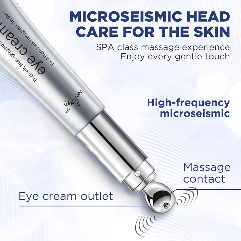 Crogooe Under Eye Cream With MultiPeptide Firming Retinol Caffeine Niacinamide for Dark Circles Puffiness Puffy Bags Wrinkles Fine Lines Under Eyes Electric Wrinkle Eraser Massaging Eye Serum 20ML - Image 5