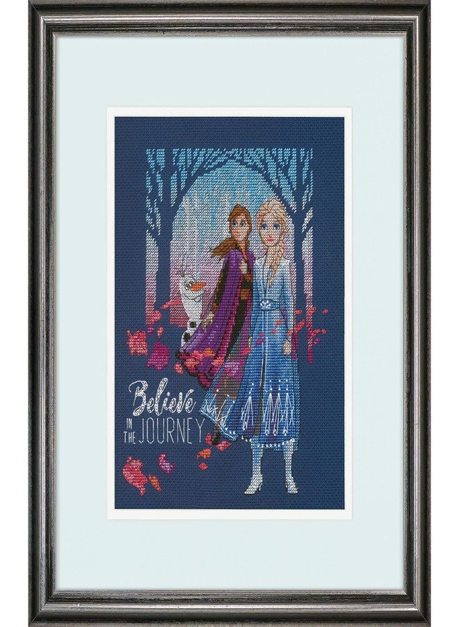 Dimensions 70-35389 Disney's Frozen II Believe in The Journey Counted Cross Stitch Kit, 14 Navy Aida, 8'' x 10' - Image 4
