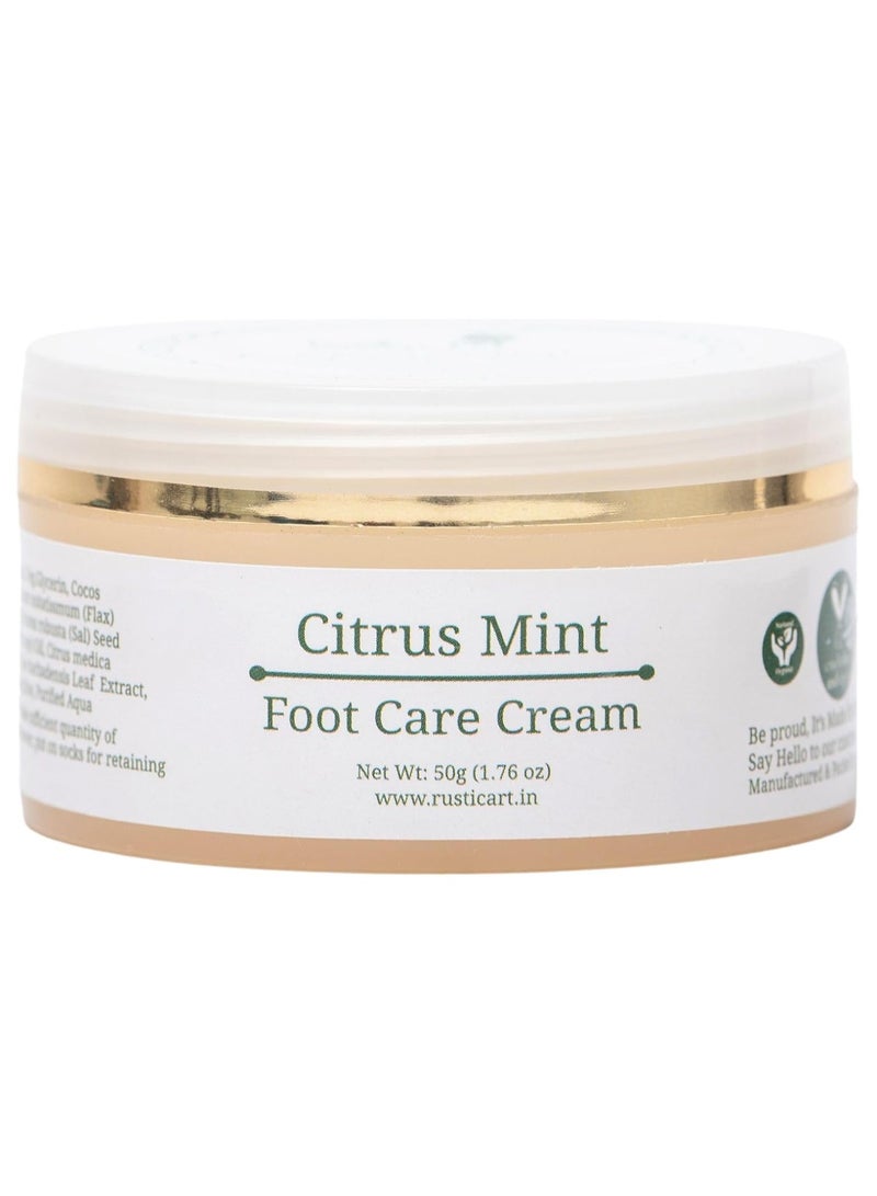 راستيك أرت كريم العناية بالقدمين العضوي بنكهة الحمضيات والنعناع من روستيك آرت | مغذي، مرطب، وغير دهني | ٣٠ غرام - Image 1