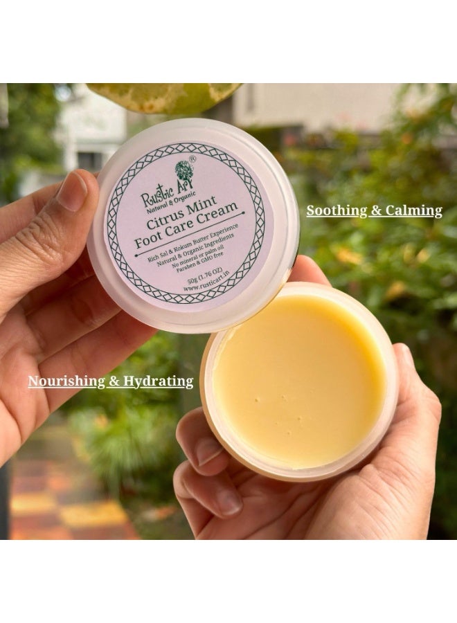 راستيك أرت كريم العناية بالقدمين العضوي بنكهة الحمضيات والنعناع من روستيك آرت | مغذي، مرطب، وغير دهني | ٣٠ غرام - Image 5