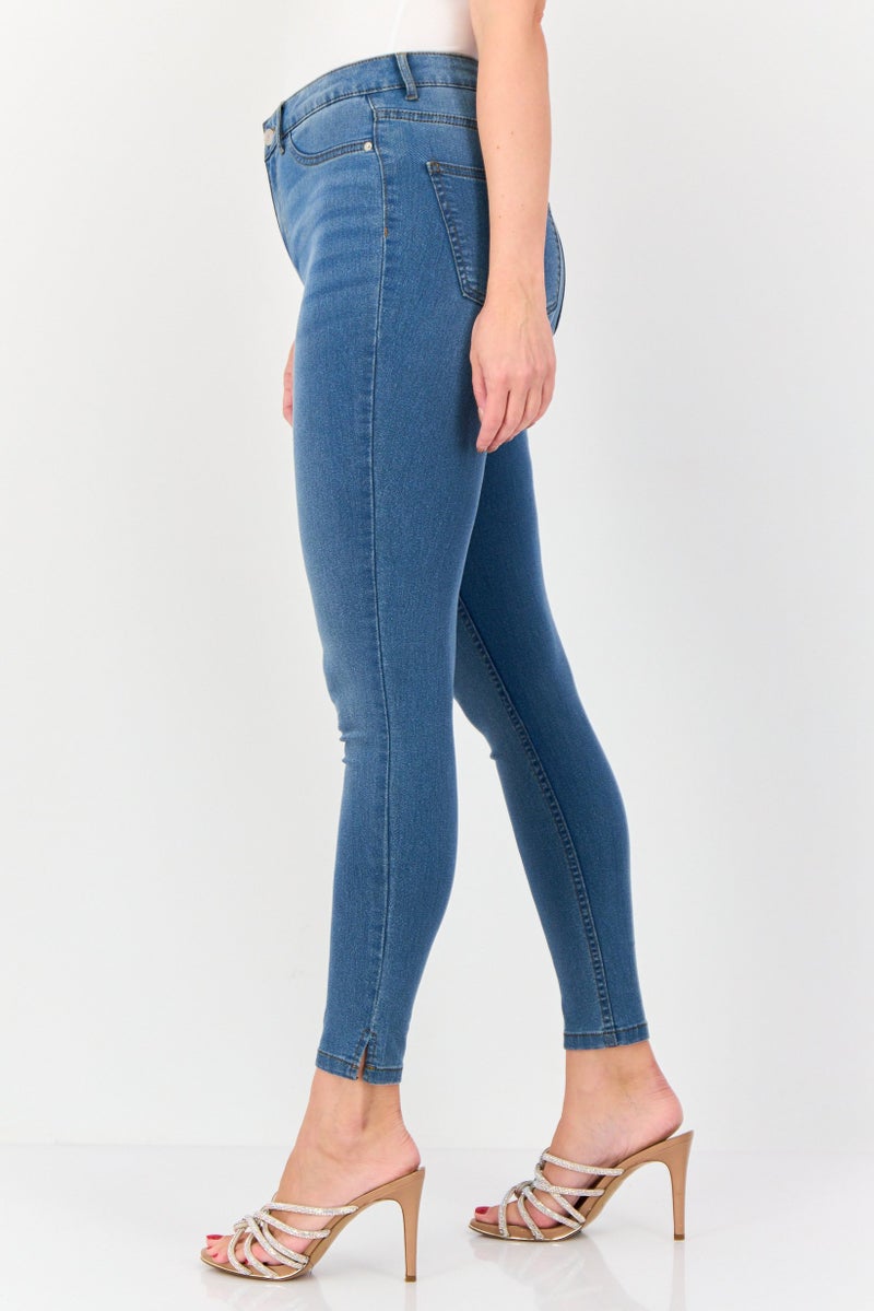 VERO MODA جينز ضيق مغسول قابل للتمدد للنساء من فيرو مودا، أزرق فاتح - Image 3