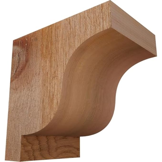 COR04X06X06NEW00RWR CORBEL, 6"D X 6"H, 4"W DOUGLAS FIR (ROUGH SAWN) - Image 1
