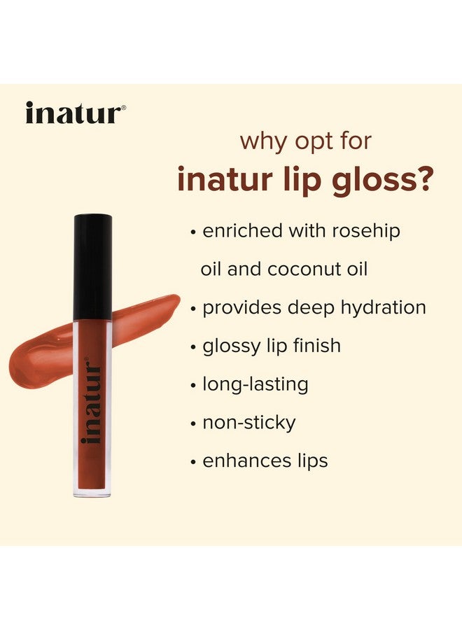 إناتور ملمع الشفاه وايلد براون من إيناتور 2 مل، طبيعي 100%، يدوم طويلاً، مرطب، لشفاه برقوقية ولامعة، مناسب لجميع درجات اللون - Image 3
