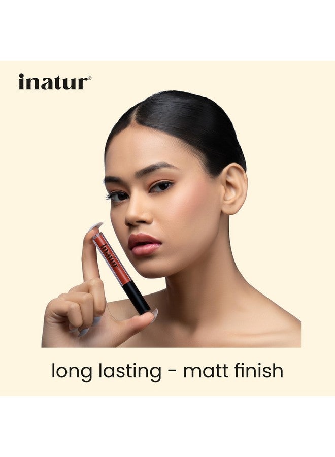 إناتور ملمع الشفاه وايلد براون من إيناتور 2 مل، طبيعي 100%، يدوم طويلاً، مرطب، لشفاه برقوقية ولامعة، مناسب لجميع درجات اللون - Image 4