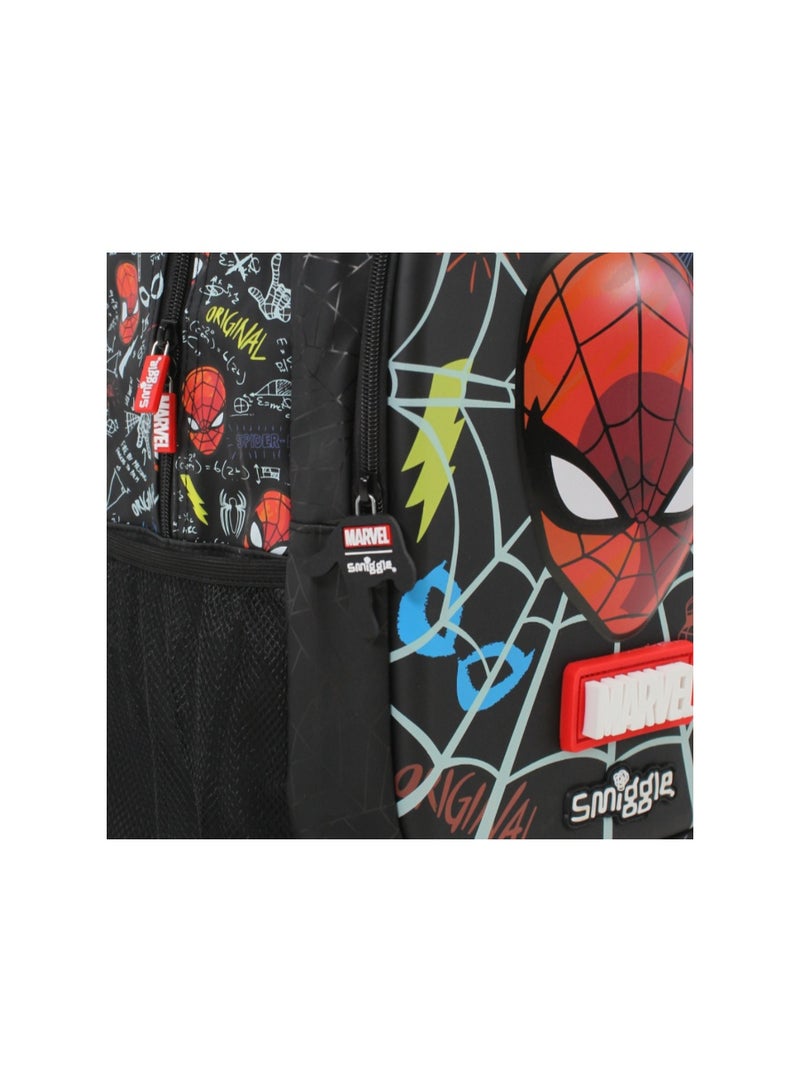 Smiggle Backpack Spider-Man Design 17 Inches – Black - Image 3