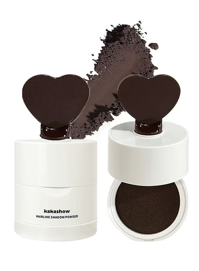 kakashow Hairline Powder, Hair Root Concealer, Instantly Root Cover Up Hairline Cream, Long Lasting Hair Shadow Powder, Hair Concealer For Greys, Thinning Hair, Hair Toppers, Hair Root Dye, Thin Hair Powder (Brown) - Image 1