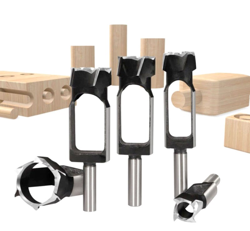 MAX-CRAFT Wood Tenon Dowel Plug Cutter 3/8 Inch Tenon Cutter Plug Maker Woodworking Drill Bit - Image 3