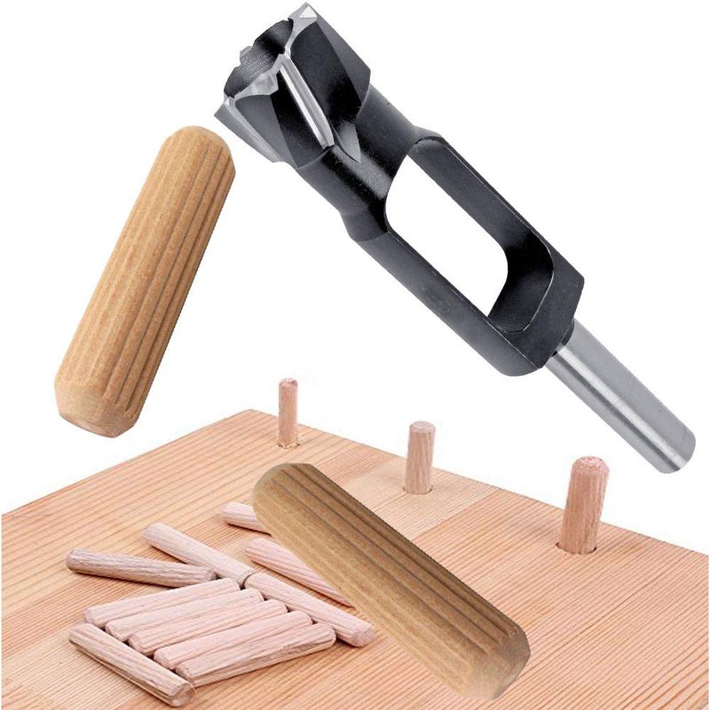 MAX-CRAFT Wood Tenon Dowel Plug Cutter 3/8 Inch Tenon Cutter Plug Maker Woodworking Drill Bit - Image 4