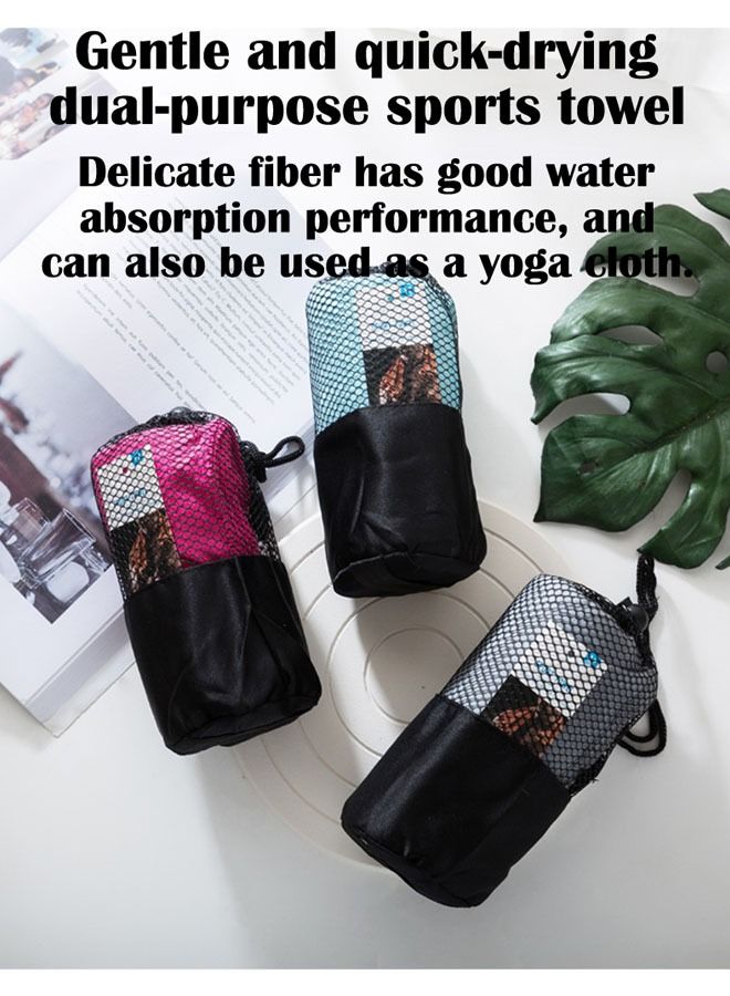 ZCM-HAPPY Quick-Drying Sweat-Absorbent Soft Yoga Fitness Exercise Towel 120x60cm - Image 5