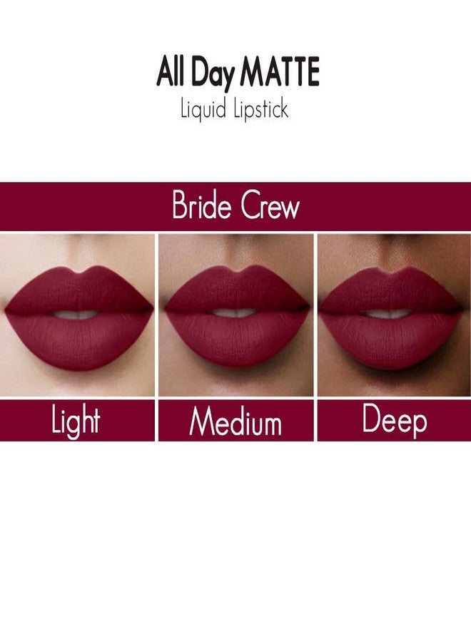 Nykaa All Day Matte Waterproof, Transfer Proof, Mask Proof, 12H Liquid Lipstick - Bride Crew - Image 4
