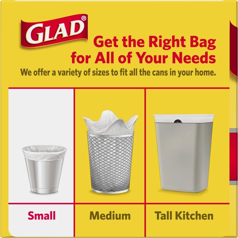 Glad Small Trash Bags - 4 Gallon White Trash Bag - 30 Count - Image 4