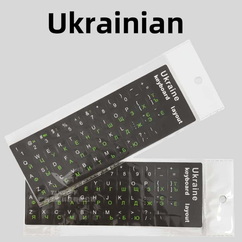 Italian Keyboard Stickers Durable Letters Long Lasting Adhesion Clear Fonts for Laptops - Image 1