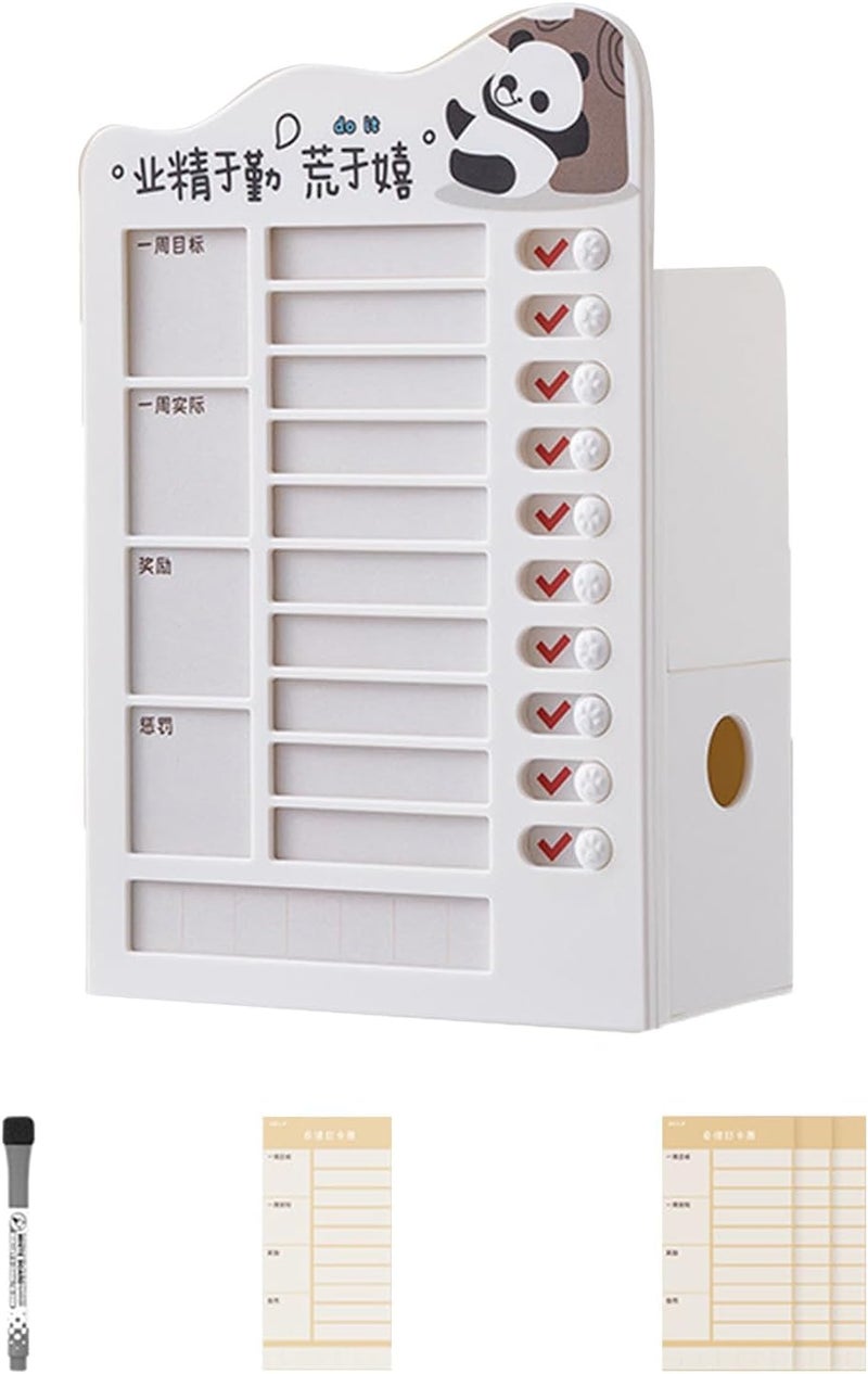 Desk Organizer Punch Card Holder Pen Planner Task Board For School Office Half Year Wear - Image 1