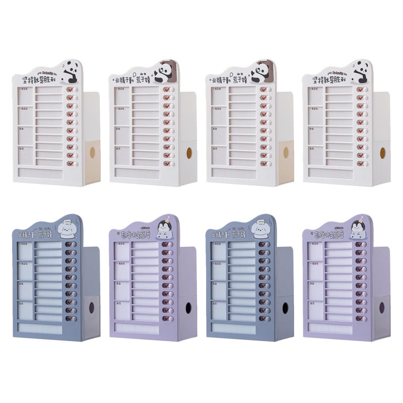 Desk Organizer Punch Card Holder Pen Planner Task Board For School Office Half Year Wear - Image 5