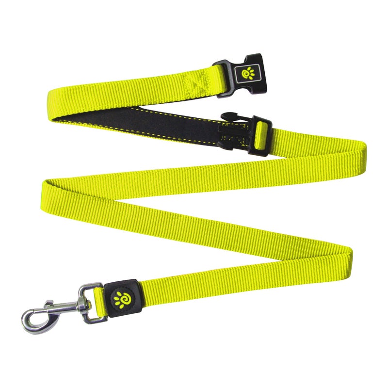 DOCO Easy Snap Hands Free Leash 6FT Medium — Safety Lime
