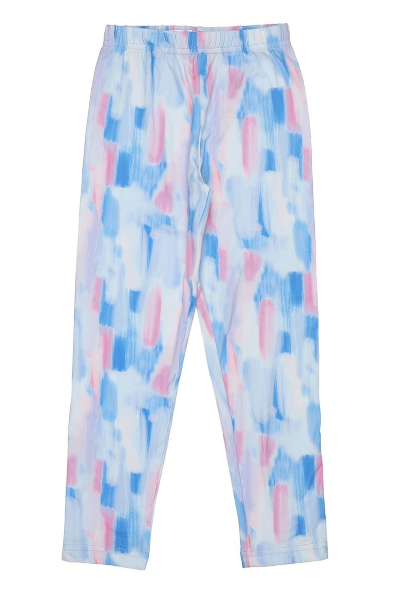 Doodle Premium 100% Cotton Leggings Stretchable Pants for Girls | Printed | Anti Shrink & Fade Resistant | Elasticated Waist | Ankle Length (Age – 11 to 12 Years | Set of 2 | Navy & Blue) - Image 3