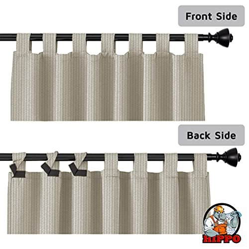 HIPPO Outdoor Balcony Sun, UV & Dust Protection Curtain HDPE Light Filtering 230 GSM Tab-Top Loop Curtains for Home, Garden, Patio, Varanda, Hotel (Sahara-Sand, 4.5FTX7.5FT, 2 PC) - Image 3