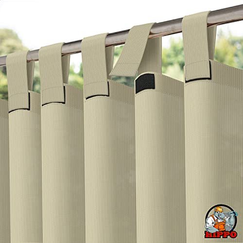 HIPPO Outdoor Balcony Sun, UV & Dust Protection Curtain HDPE Light Filtering 230 GSM Tab-Top Loop Curtains for Home, Garden, Patio, Varanda, Hotel (Sahara-Sand, 4.5FTX7.5FT, 2 PC) - Image 2