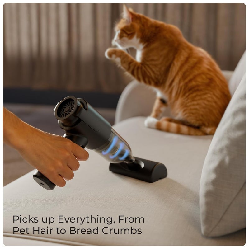 Xech مكنسة كهربائية للمنزل والسيارة مع منفاخ ومكنسة ملحقات متعددة ميني محمولة قابلة للشحن بدون سلك 9000pa 130W 150ml (V-Gun PRO) - Image 3