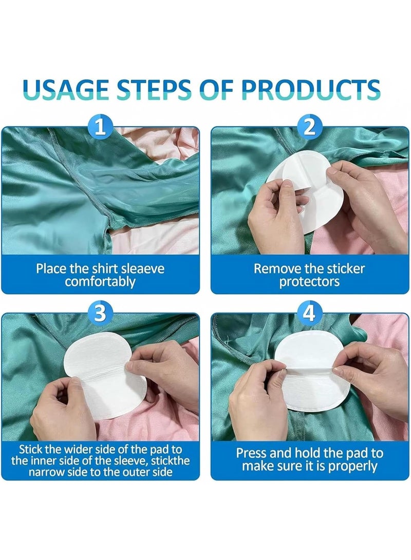 Underarm Sweat Pads for Women and Men [100 Pcs], Disposable Armpit Sweat Pads – Strong Adhesive, Non-Visible, Comfortable, All-Day Protection for Work, Weddings, Eid & Special Occasions - Image 3