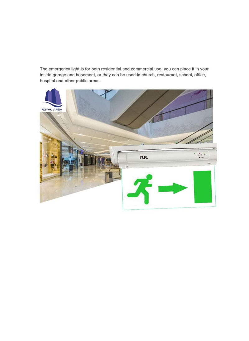 RR RR Exit Green Sign in Clear Light Board 230V with Battery Backup (Exit Right)  - Image 3